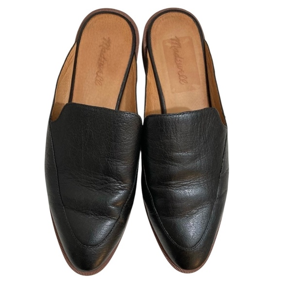 MADEWELL The Frances Leather Slip On Flat Loafer Mules - Picture 3 of 11